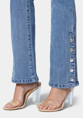 Side Snap Flared Jean