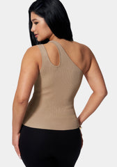 One Shoulder Ring Detail Sweater