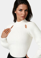 Long Sleeve Ribbed-Knit Top