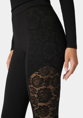 High Waist Lace Combo Insert Pdr Legging