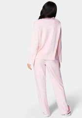 Silver Foil Plush Pajama Set