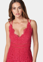 Strappy Back Lace Jumpsuit