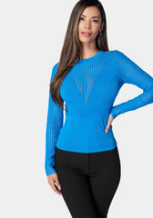 Stripe Illusion Stud Detail Sweater