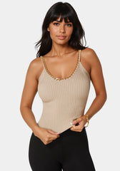 Braided Chain Textured Knit Top