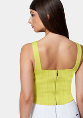 Cropped Scuba Corset Top