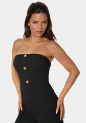 Strapless Wide Leg Jumpsuit