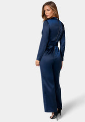 Satin Blazer Jumpsuit
