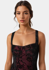 Flocked Mesh Bodysuit
