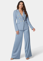High Waist Ultra Wide Leg Satin Pant