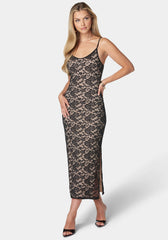 Sophia Illusion Lace Maxi Dress