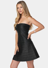 Foil Bandage Mini Dress