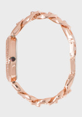 Rose Gold Crystal Logo Watch Set