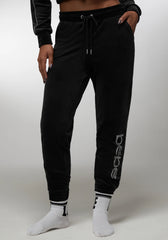 Rhinestone Detail Velour Jogger