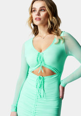 Cutout Mesh Dress