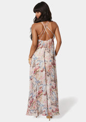 High Low Chiffon Maxi Dress