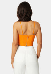 Spaghetti Strap Pleated Top