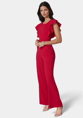 Flutter Sleeve Core Jumpsuit