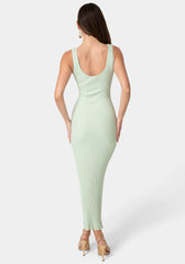 Crochet U-Neck Maxi Dress