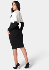 Midi Color Block Sweater Dress