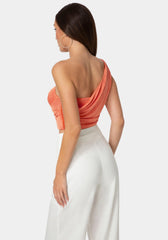 One Shoulder Bustier Top