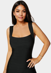 Open Back Bandage Short Dress