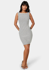 Stripe Rib Bodycon Dress