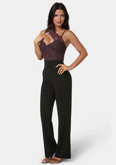 Asymmetric Fooler Lace Jumpsuit