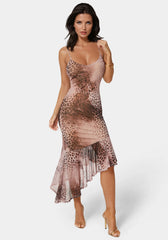 Cascade High Low Mesh Dress