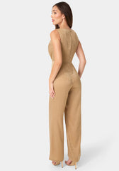Ceycrepe Satin Cowl Jumpsuit