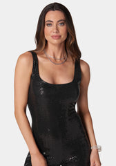 Stretch Sequin Catsuit