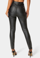 Natural Waist Coated Skinny Leg Jeans