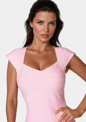 Cap Sleeve Bandage Mini Dress