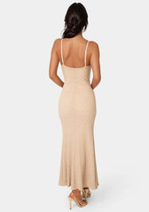 Floral Lace Bodycon Maxi Dress