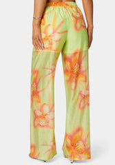 High Waist Palazzo Leg Pull On Pant