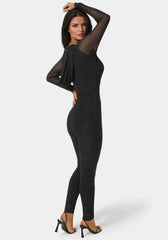 Rhinestone Hooded Catsuit