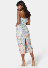 Floral Embroidered Midi Dress