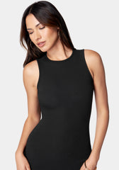 Rib Sleeveless Midi Dress