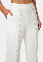 Linen Mini Flare Leg Pant