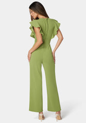 Flutter Sleeve Core Jumpsuit