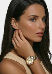 Link Bracelet Crystal Sport Bezel Watch