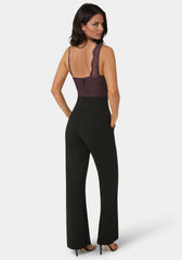 Asymmetric Fooler Lace Jumpsuit
