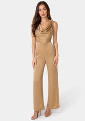 Ceycrepe Satin Cowl Jumpsuit
