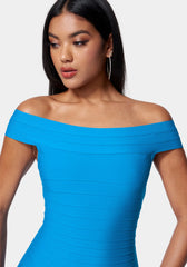 Luxe Bandage Off Shoulder Gown