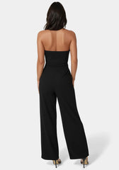 Strapless Wide Leg Jumpsuit
