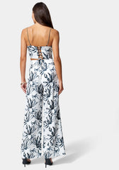 Satin High Waist Wide Leg Pant