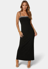 Diamond Trim Rib Maxi Dress