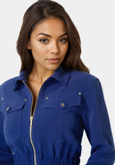 Chest Pocket Cropped Jacket