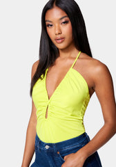 Multi Keyhole Halter Top