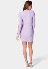 Button Detail Mini Club Dress