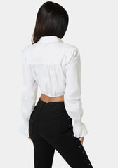 Poplin Denim Top